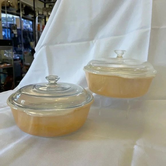 Fire King by Anchor Hocking 2 Qt & 1 1/2 Qt Casserole Dishes - Picture 2 of 6